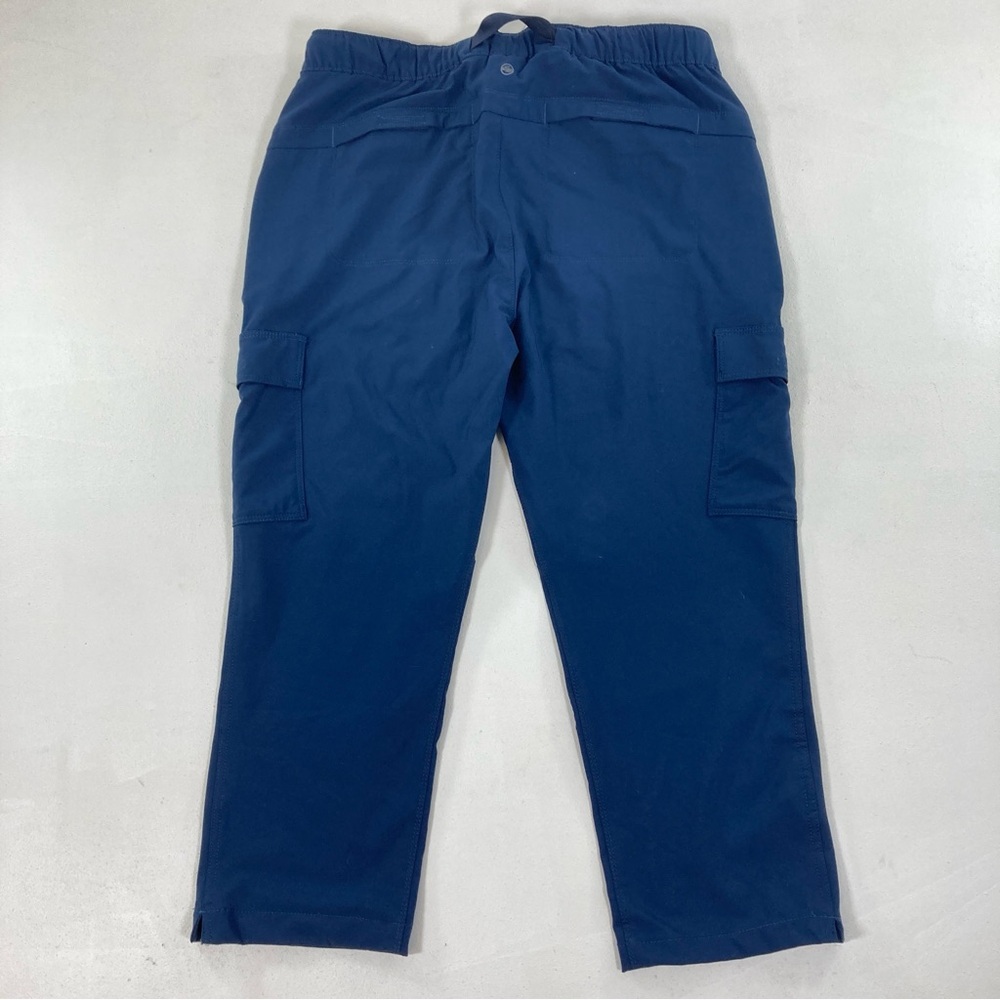 Eddie Bauer Cropped Climatrail Hiking Pants Size 12 Blue with Belt and Pockets - Picture 2 of 16